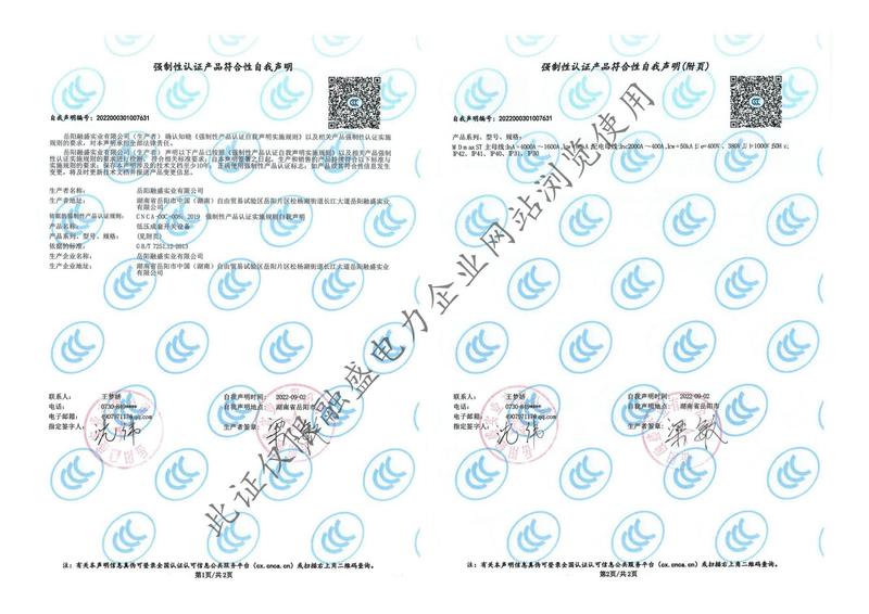 自我声明 M D m axST1600A